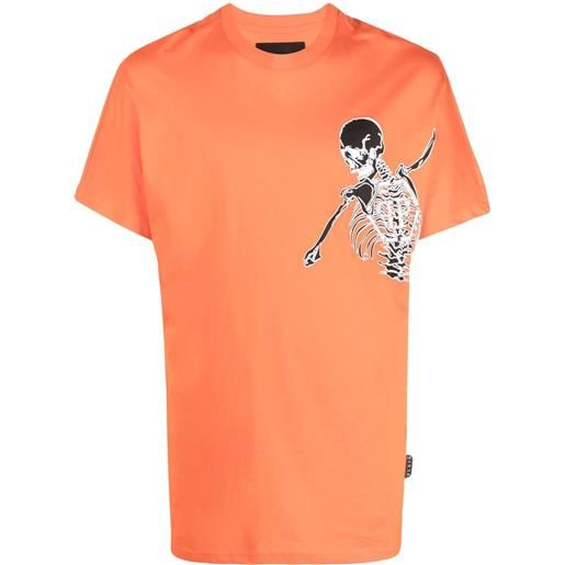 Philipp Plein t-shirt con stampa - arancione
