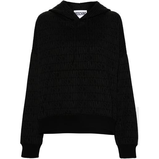 Moschino felpa con cappuccio - nero