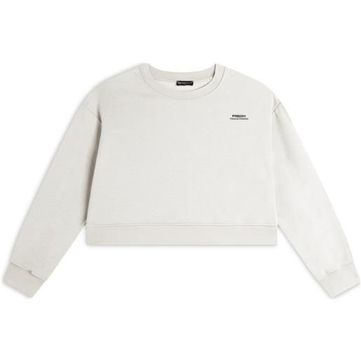Freddy felpa donna corta comfort fit in felpa poliestere
