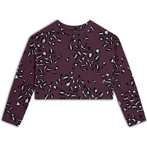 Freddy felpa corta comfort fit girocollo con fantasia maculata