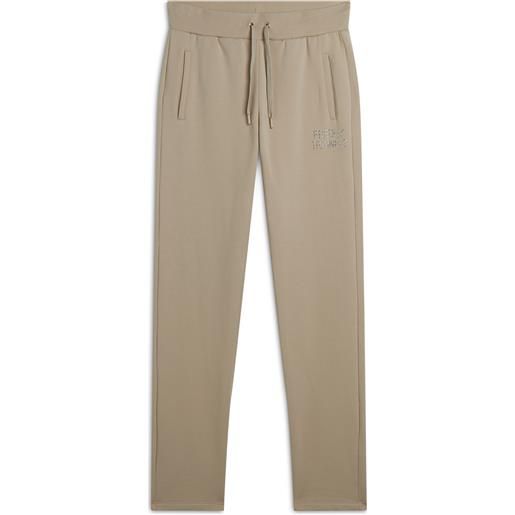 Freddy pantalone donna in felpa con vita in costina e fondo dritto