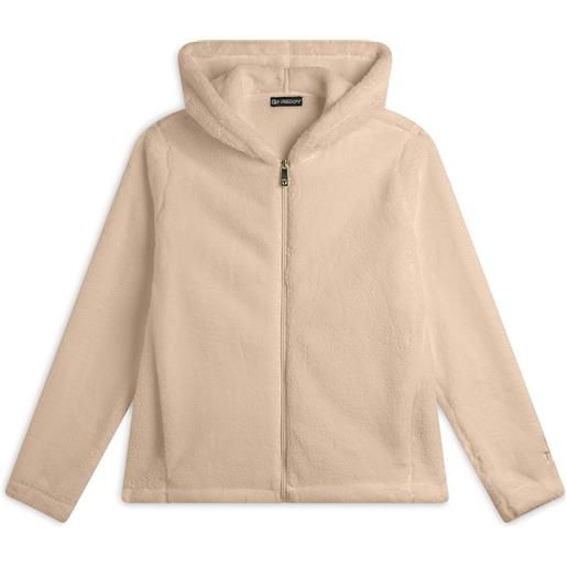 Freddy felpa donna con cappuccio e zip in tessuto teddy