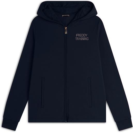 Freddy felpa donna con zip e cappuccio con interno fantasia paisley
