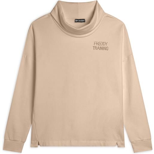 Freddy felpa donna comfort fit con collo a tubo