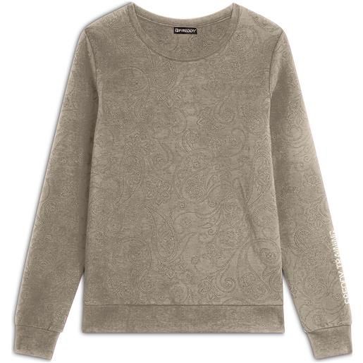 Freddy felpa girocollo da donna fantasia paisley all-over