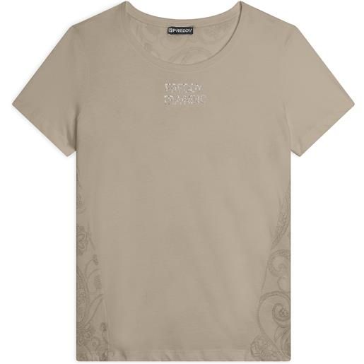 Freddy t-shirt donna in jersey con retro fantasia paisley