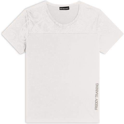 Freddy t-shirt donna in jersey con dettagli paisley