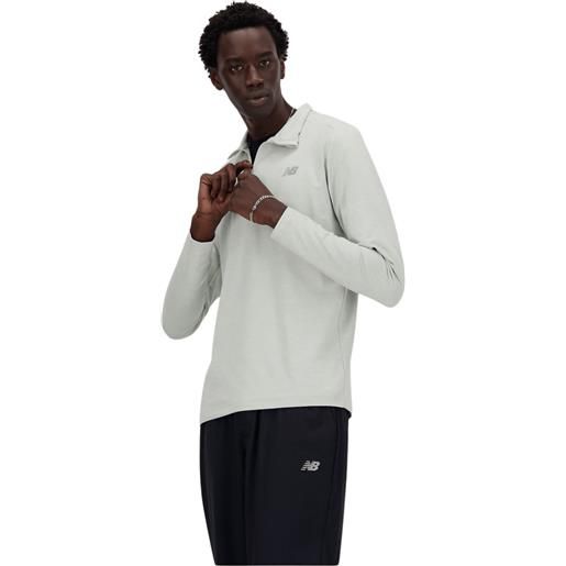 NEW BALANCE space dye 1/4 zip maglia running uomo