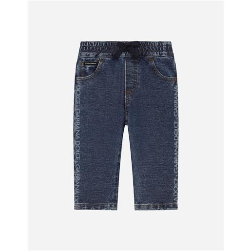 Dolce & Gabbana jeans 5 tasche in denim con logo dolce&gabbana