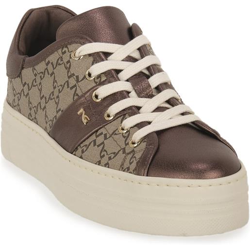Nero Giardini Sneakers Donna In Pelle E Vernice - I308351D - Colore Nero, Tacco A Zeppa 3,5 Cm - Taglia 37