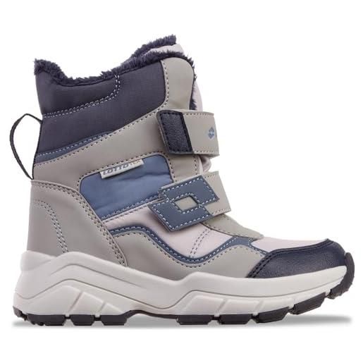 Lotto hoonah tex k, stivali a metà polpaccio, grigio midblue, 30 eu