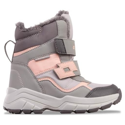 Lotto hoonah tex k, stivali a metà polpaccio, rosa grigia, 35 eu