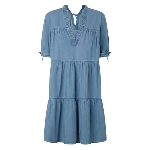 Pepe Jeans lush, vestito donna, blu (denim), xs