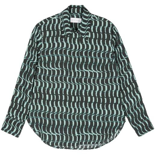 Christian Wijnants camicia con stampa astratta - verde