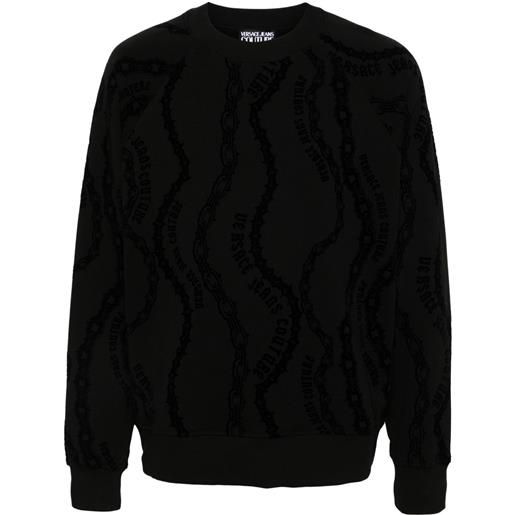 Versace Jeans Couture felpa con stampa - nero