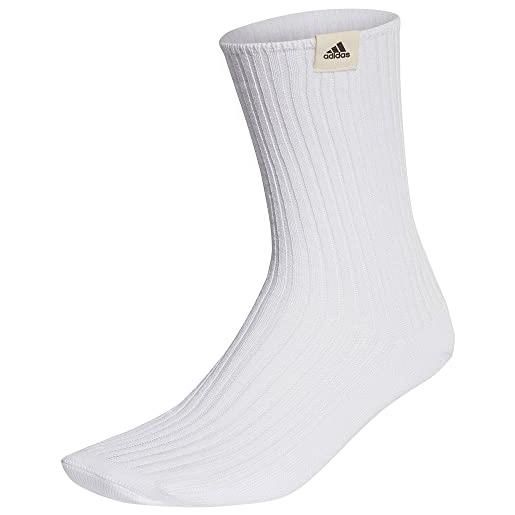 adidas unisex - adulto best label socks 1 pair, white/black, 37-40