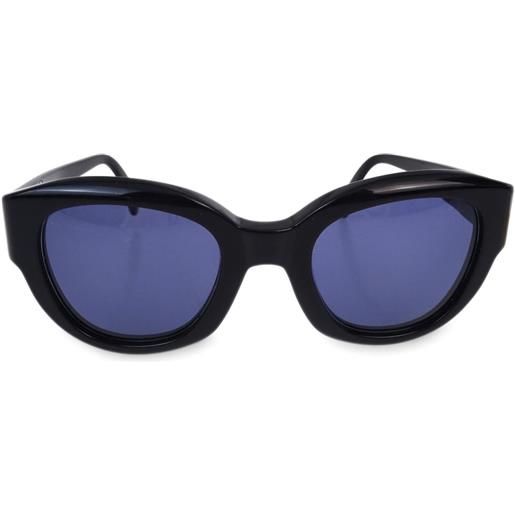 CHANEL Pre-Owned - occhiali da sole cat-eye con logo 1990-2000 - donna - acetato - taglia unica - nero