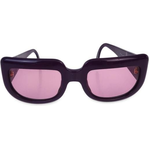 CHANEL Pre-Owned - occhiali da sole oversize con logo anni '90-2000 - donna - acetato - taglia unica - viola