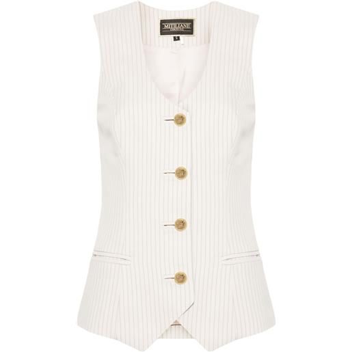 MITILIANE COUTURE canotta a righe - toni neutri