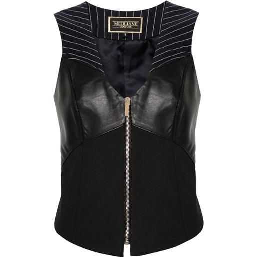 MITILIANE COUTURE gilet con zip - nero