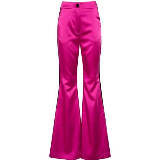 MITILIANE COUTURE pantaloni svasati con applicazione - rosa