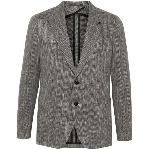 Tagliatore blazer con spilla - nero