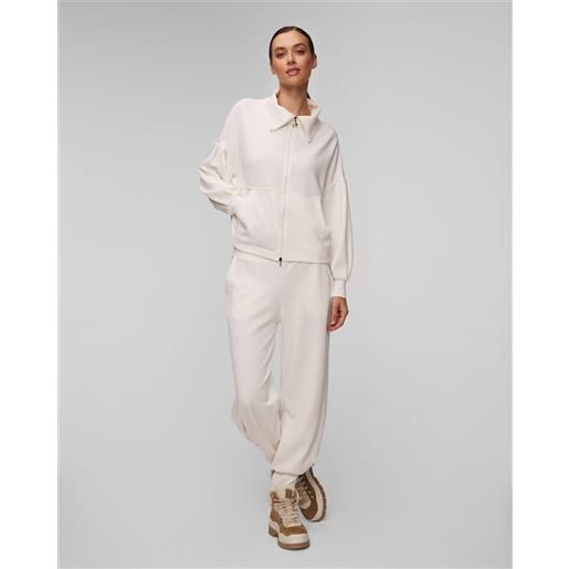 Deha felpa bianca con cerniera da donna Deha