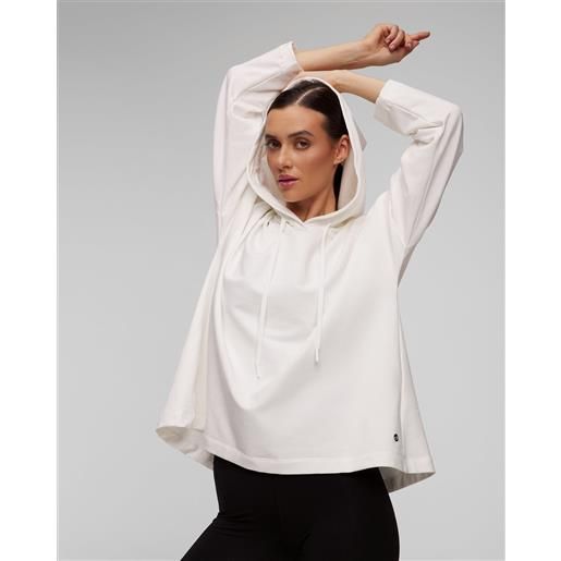 Deha felpa bianca con cappuccio da donna Deha