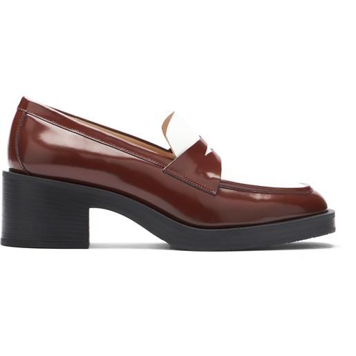 Stuart Weitzman kaia 40 loafer hazelnut/white
