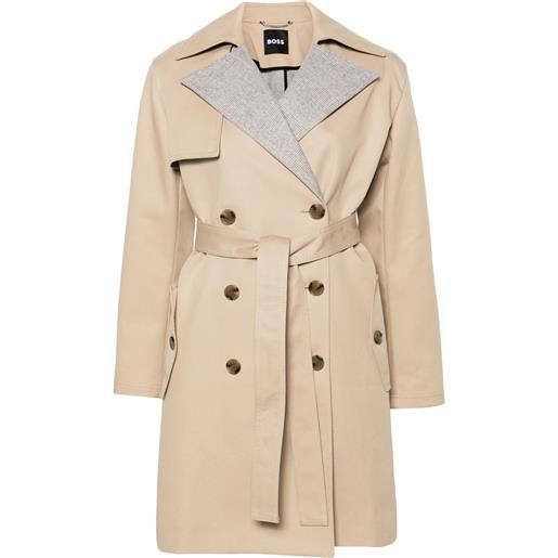 BOSS trench principe di galles - toni neutri