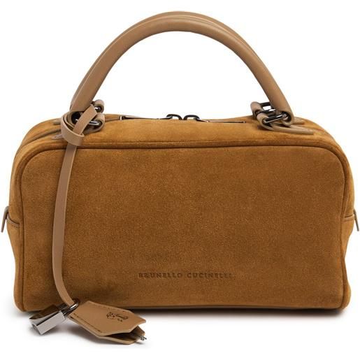 BRUNELLO CUCINELLI borsa piccola softy velour in camoscio