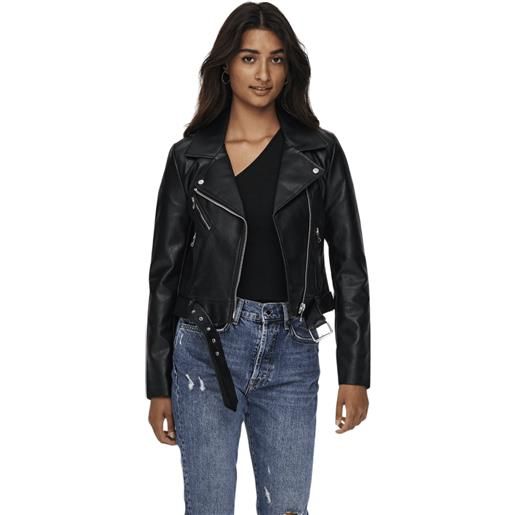 ONLY onlvera faux leather biker otw giacca donna