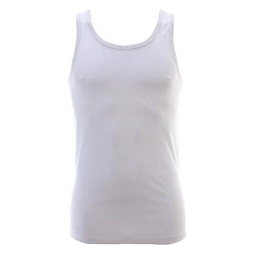 GICIPI vogatore in filo di scozia uomo spalla larga canottiere da uomo (it, testo, m, regular, regular, bianco)