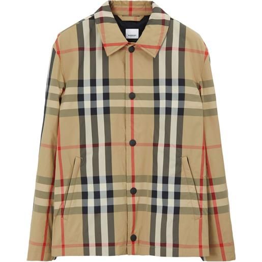 Burberry giacca-camicia a quadri - toni neutri