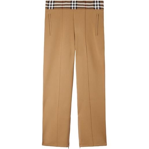 Burberry joggers con bordo a quadri - toni neutri