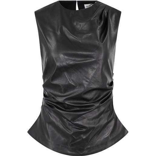 Simkhai top wynter drappeggiato - nero