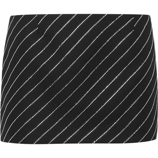 Philipp Plein minigonna cady con decorazione di cristalli - nero