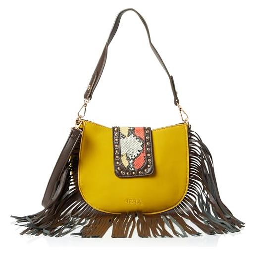 Asia, borsa con frange in vera pelle