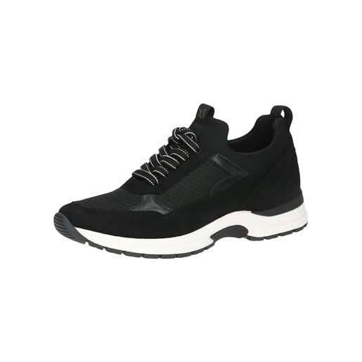 CAPRICE sneaker da donna bassi con lacci a taglio basso, nero (black comb), 40 eu