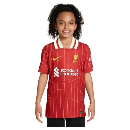 Nike unisex kids top lfc y nk dfadvmatch jsy ss hm, gym red/white/chrome yellow, fn9066-688, xs