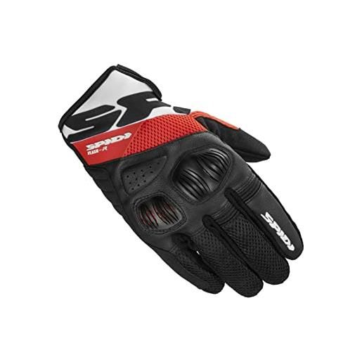 SPIDI, flash-r evo, guanti moto per uomo, protettivi e resistenti, guanti moto estivi impermeabili e antiscivolo, con touchscreen capacitivo, peso medio 0, 1 kg, colore rosso, taglia m