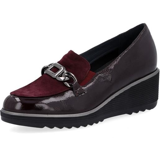 Soffice Sogno mocassini accollati in pelle effetto vernice