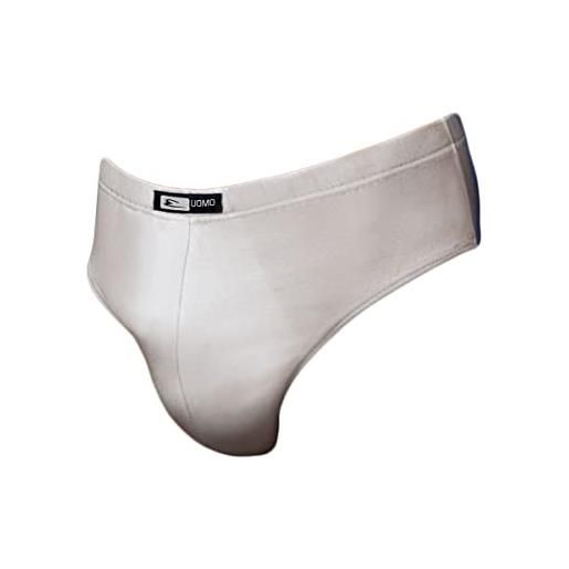 6 Mutande Bikini Uomo 100% Cotone Knocker - Fascia Semplice - Taglia XL (40-42) Multicolor