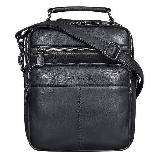 Borsa A Tracolla Uomo/Donna Impermeabile In Nylon, Per Escursioni E Viaggi, 22x15x4 Cm, Nero, Cinghia Regolabile