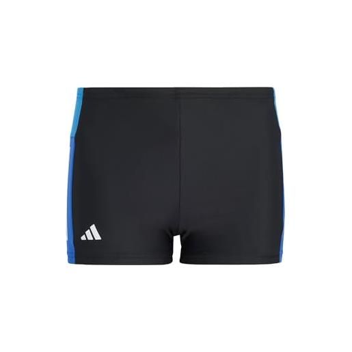adidas bambino colourblock 3-stripes swim boxers, black/bright royal/royal blue, 18-24 mesi