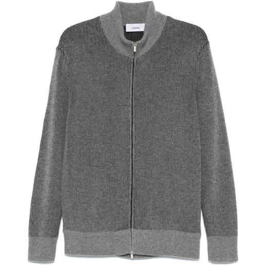 Lardini cardigan a coste - grigio