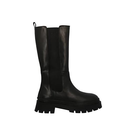 TOM TAILOR 4294003 Stivali Alti Donna Al Ginocchio, Similpelle, Tacco A Blocco, Chiusura Con Gomma, Vestibilità Stretta, Scarpe Alla Moda Sostenibili