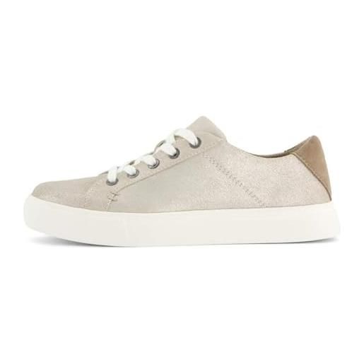 TOMS kameron lacci, scarpe da ginnastica donna, camoscio metallico champagne, 42 eu