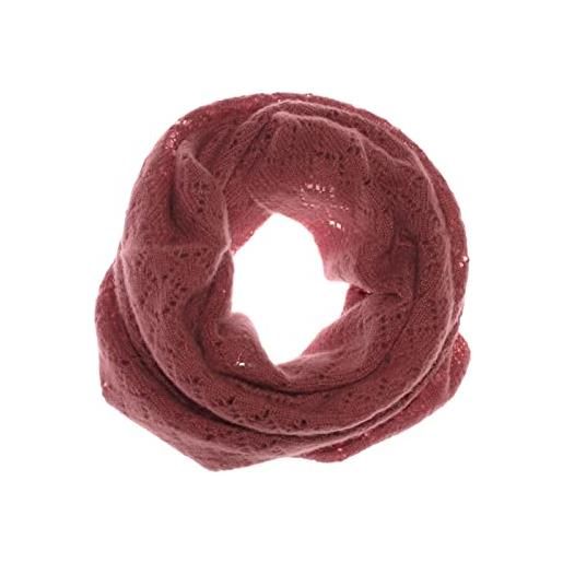 Duemme Maglieria Cashmere donna scaldacollo sciarpa ad anello 100% cashmere con motivi geometrici (rosa antico, taglia unica)