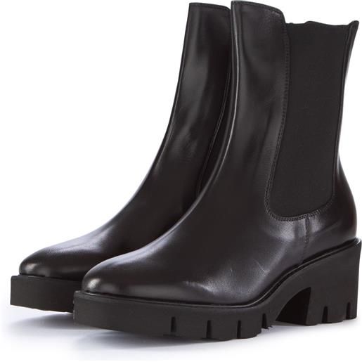 LUCA GROSSI | stivaletti con tacco natur nero